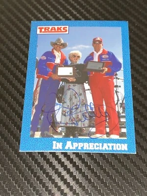 Richard Petty "APPRECIATION" TRAKS FAMILY 1991 #46 signed card STP #43 HOFer BLU - Image 1 of 2