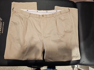 Haggar Iron Free Premium Classic Fit Khaki Pants - Picture 1 of 5