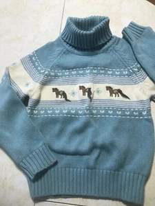 Gymboree 6 Park City Luxe Pony Blau Pferd Rollkragen Pullover Dotter Western - Bild 1 von 4