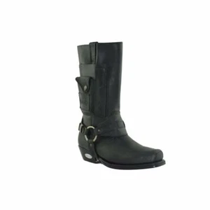 Loblan 620 Medium Square Toe Black Waxy Leather Boots - Picture 1 of 1