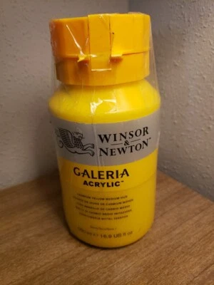 Winsor/ Newton Galeria Acrylic Paint 500-ml Bottle Permanent .New/Open BOX . - Image 1 of 4