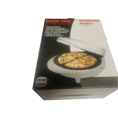 Better Chef IM-475W 1000 Watts Modern Non-Stick Electric Omelette Maker in White - Image 1 of 2