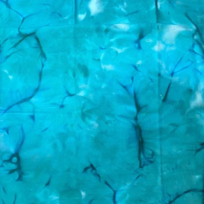 ONE YARD Tie Dye Aqua Cyan Blue Cotton Fabric - Quilt, Craft, Sew - Image 1 of 3
