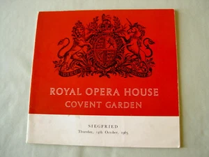 Programme: ROH Covent Garden 1965 WAGNER Siegfried Windgassen Hans Hotter Solti - Picture 1 of 3