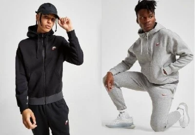 Nike Club Fleece Mens Zip Hoodie Pants Bottom Tracksuit Small Medium Large XL - Image 1 of 4