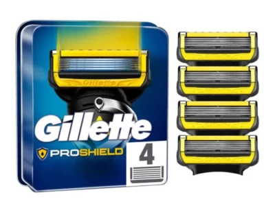 Lot 4 Lames GILLETTE PROSHIELD Recharge de Rasoir Fusion 5 Gilette ProGlide NEUF