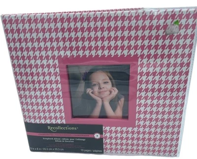 Recollections 8"x8" 10 Page Red/White Houndstooth Scrapbook NEW!! - Image 1 of 2