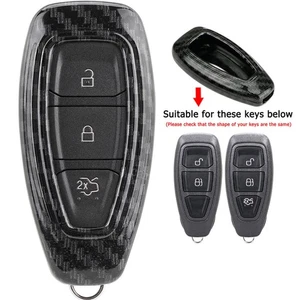 Key Case Fits FORD FOCUS MONDEO KUGA FIESTA ST Ford S-MAX (Carbon Fiber Design) - Picture 1 of 9