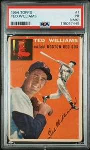 1954 Topps Ted Williams Karte #1 neu bewertet PSA 1 - Bild 1 von 2