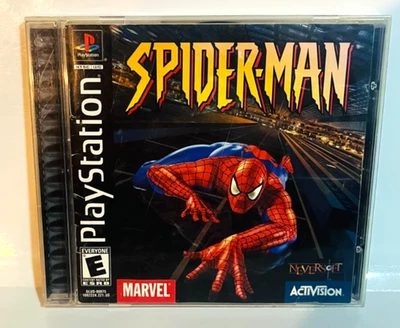 PS1 Spiderman Sony PlayStation 1 Black Label Good Disc + Manual/Reg Card - Image 1 of 3