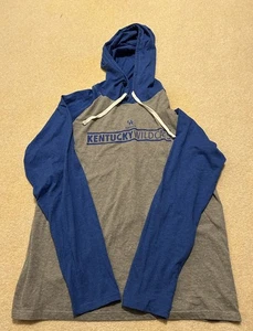 Kentucky Wildcats Top of the World Blue Gray Hooded Long Sleeve T Shirt XXL - Picture 1 of 6