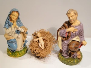 Grandes figuras de belén vintage de María, José, Jesús hechas en Italia 1958 - Imagen 1 de 7
