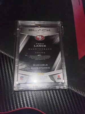 Trey Lance San Francisco 49ers rookie card autographed card #44/75,2021 Panini - Image 1 of 4