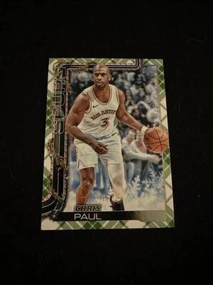 Baloncesto Topps 2025 verde a cuadros paralelo SP- Chris Paul Foto 1 de 2