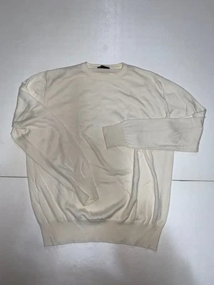 Suéter Loro Piana Marfil Algodón Cuello Redondo Manga Larga L-XL Foto 1 de 4