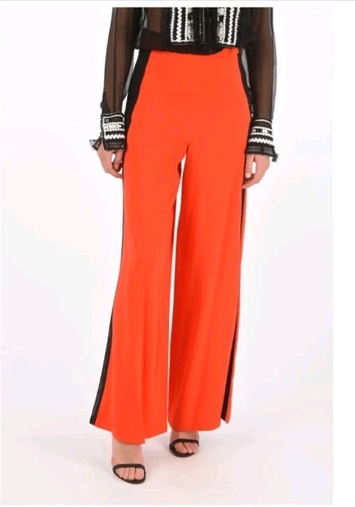 Vestido/pantalones de fiesta Just Cavalli cintura alta pierna ancha talla 40 IT (4, XS) rojo negro Foto 1 de 4