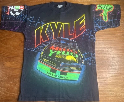 Camiseta Nascar 1993 Motorsport Traditions Kyle Petty amarilla suave puntada única AOP Foto 1 de 4
