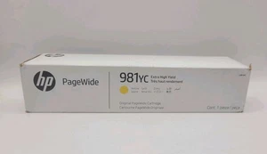 Cartucho amarillo genuino HP 981YC PageWide extra alto rendimiento L0R19YC 2027 exp - Imagen 1 de 3