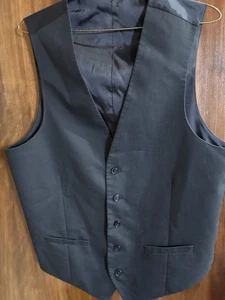 NICE Apt 9 Men’s Black Waistcoat Suit Vest Retro Vintage Large - Picture 1 of 5