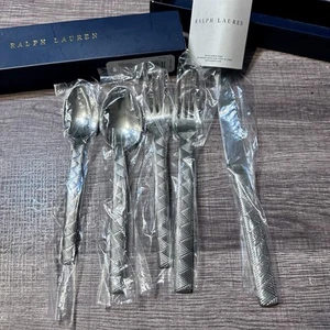 5 Pc Ralph Lauren Cario Stainless Steel Flatware Place Setting New In Box - Picture 1 of 6