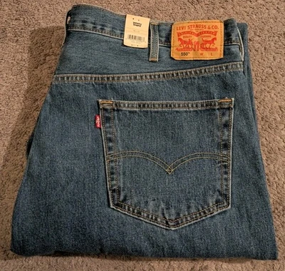 New w/ Tags Men's Levi's 550 Relaxed Fit Blue Denim Jeans 01550-4891 Men's 46x30 - Image 1 of 4