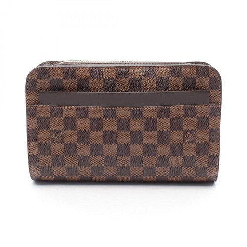 LOUIS VUITTON（LV） Louis Vuitton Damier Ebene s borsa pochette pvc rivestita tela pelle uomo