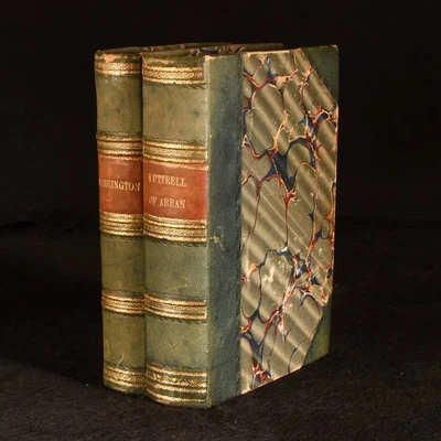 1863-1865 2vol Barrington and Luttrell of Arran by Charles Lever Half Morocco... — 第 1/4 张图片