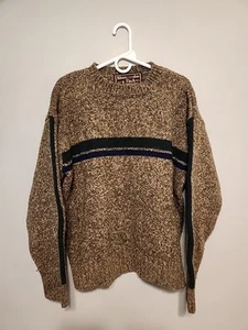 Vintage 90s Abercrombie And Fitch Heavy Shetland Wool Hand Knit Sweater Sz XL - Picture 1 of 14