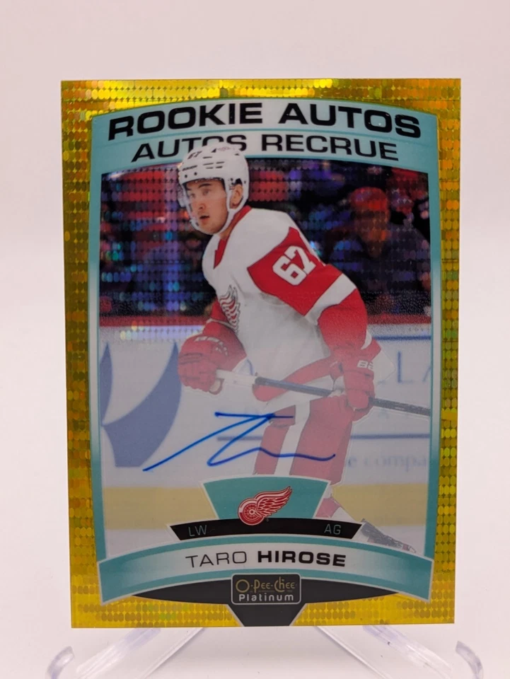 💥 2019-20 O-Pee-Chee Platinum Rookie Auto Seismic Gold #R-TH Taro Hirose #1/25 - Image 1 of 2