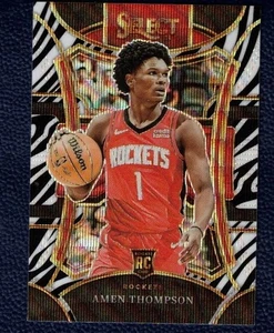 2023-24 Select #322 Amen Thompson Zebra Prizm Mezanine SSP Case Hit RC Rookie - Bild 1 von 2