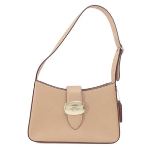 Coach Cuero Beige Bolso Bandolera Auténtico - Imagen 1 de 11