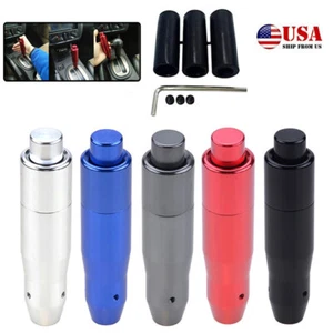 Automatic Car Gear Stick Shift Shifter Knob Universal With button Aluminum US* - Foto 1 di 20