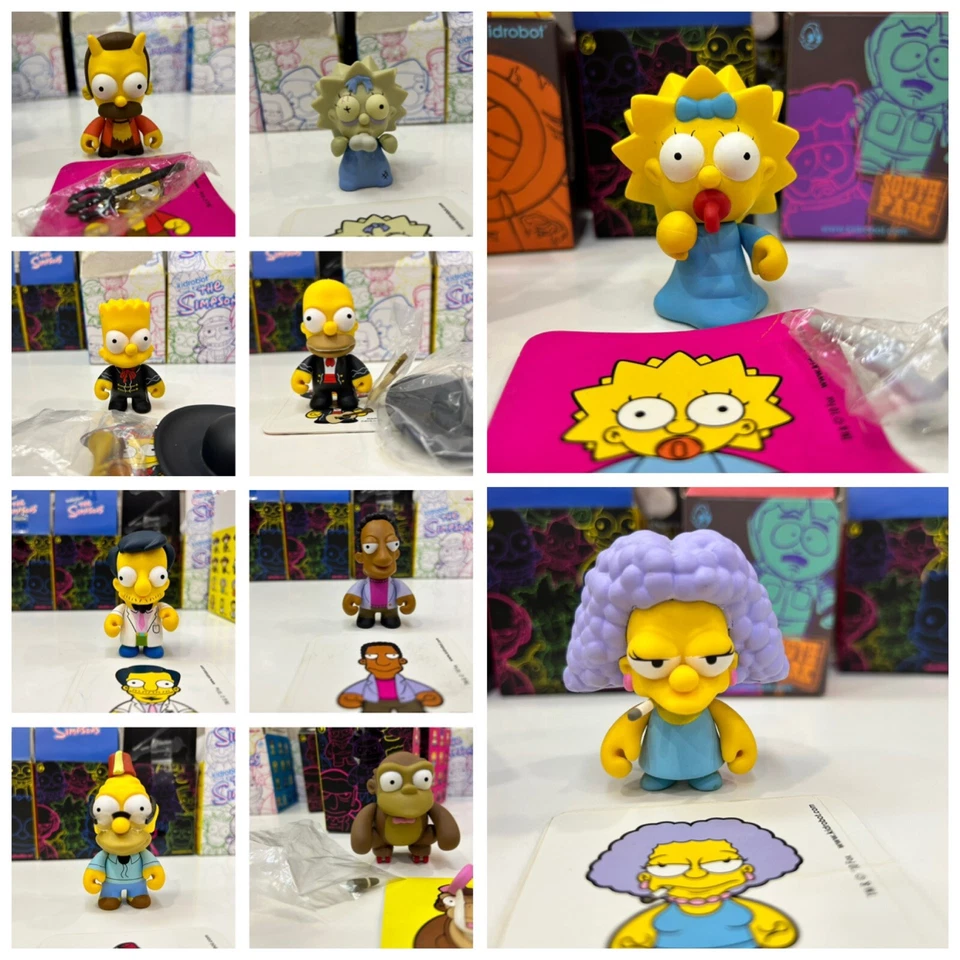 Kidrobot THE SIMPSONS FIGURES 3" VINYL ART FIGURE Lotto di 16 Personaggi!!!🛑 - Immagine 1 di 4