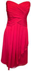 DAVID'S BRIDAL Formal Dress F14847 Size 16 Apple Red Strapless Bridesmaid