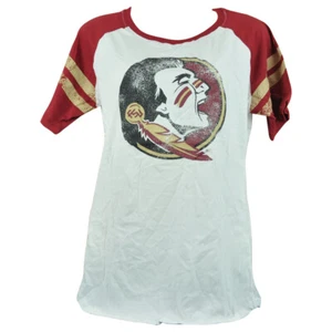 NCAA Florida State Seminoles Short Sleeve Distressed Womens Ladies Tshirt Tee - Picture 1 of 3