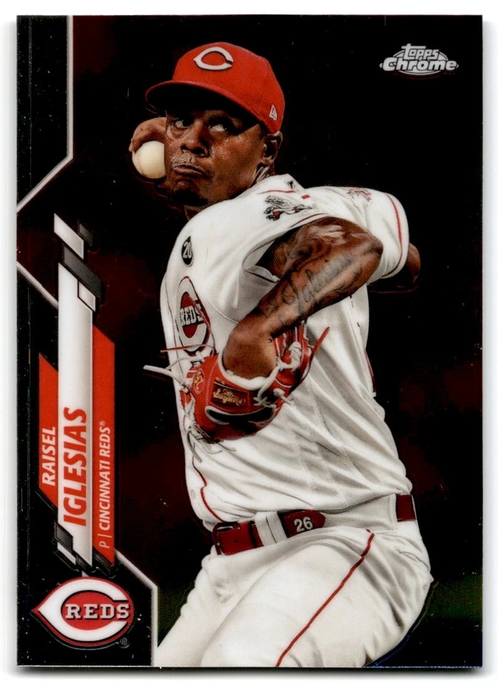 2020 Topps Chrome Raisel Iglesias Baseball Cards #175 - Image 1 of 2