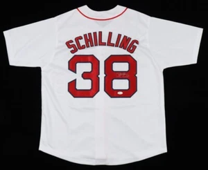 Curt Schilling Signed Boston Red Sox Jersey (JSA) 3xWorld Series Champ / Pitcher - Picture 1 of 6