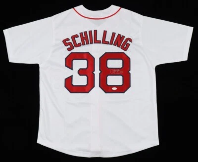 Curt Schilling Signed Boston Red Sox Jersey (JSA) 3xWorld Series Champ / Pitcher - Image 1 of 4