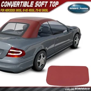 Bordeaux Convertible Soft Top for Mercedes-Benz 380SL 81-85 450SL 75-80 560SL - Picture 1 of 12