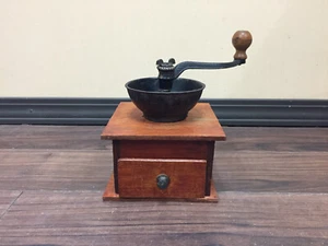 Molinillo de café manual vintage de madera y metal manivela decoración solamente - Imagen 1 de 10