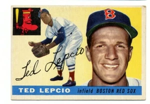 1955 TOPPS BOSTON RED SOX TED LEPCIO #128 VG-EX NO CREASES - Picture 1 of 2