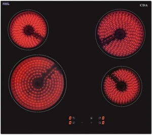 CDA HC6621FR 60cm 4 Zone Ceramic Hob - Black - Picture 1 of 7