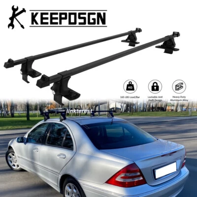 Barra transversal de techo para Mercedes Benz Clase C c180 c240 W203 cerradura portadores de carga Foto 1 de 4