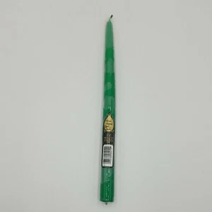 Vintage Hand Dipped Tapered Candle Green- 11.5" Tall/ Christmas Candle U.S.A. - Picture 1 of 5