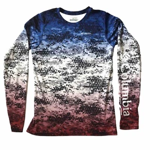 Columbia Super Terminal Tackle Digi Camo Long Sleeve Shirt Kids Youth XL 18/20 - Picture 1 of 9