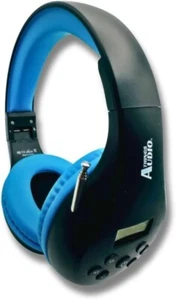 FM Antenna Radio Headphones with Pull-Out Antenna by Things Audio (Black & Blue) - Picture 1 of 6