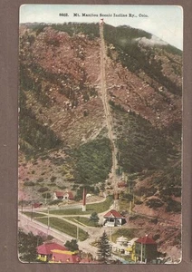 VINTAGE RAILROAD POSTCARD MT MANITOU INCLINE RAILWAY COLORADO 313 - Picture 1 of 1