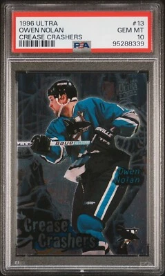 1996 Fleer Ultra Crease Crashers #13 Owen Nolan PSA 10 Gem Mint - Image 1 of 2