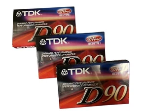3 TDK D90 Standard Audiokassette (A00808-20) *NEU - VERSIEGELT* - Bild 1 von 3