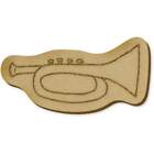 6 x 'Trumpet' MDF Craft Embellishments (EB00019380)